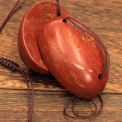 Natuurlijk rood Bian Stone oogmasker voor volledige lichaamsmassage Energie steen Warm en koud comprimeren Oog vermoeidheid verlichting Tool