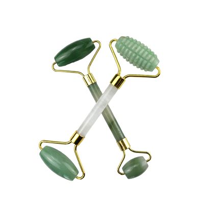Gezichtsmassageapparatuur Groene Aventurine Gua Sha Jade Roller Steen Guasha Roller voor gezichtsmassage