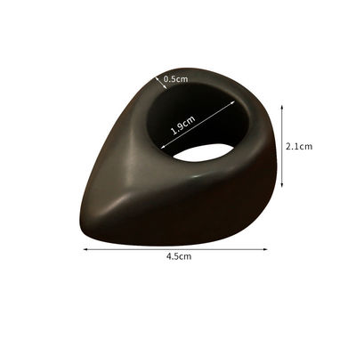 Natuurlijke zwarte Bian Stone Gua Sha Massage Ring voor het hele lichaam Hand Acupoint Massager Hand en Voet Meridian Massage