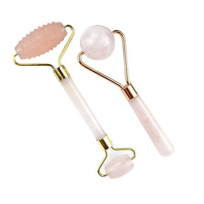 Spiermassage Gezichtsmassage 2024 Natuurlijke Roos Kwartz Jade Roller Gua Sha Tools met Custom Logo