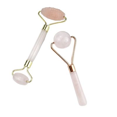 Spiermassage Gezichtsmassage 2024 Natuurlijke Roos Kwartz Jade Roller Gua Sha Tools met Custom Logo