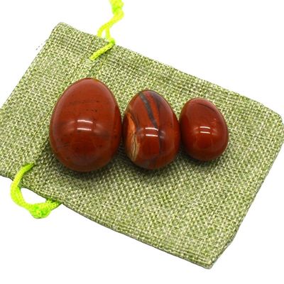 Rode jaspis gesneden gegraveerde jade eieren natuurlijke Yoni eieren set voor de fysiologische gezondheid van vrouwen OEM goedgekeurd