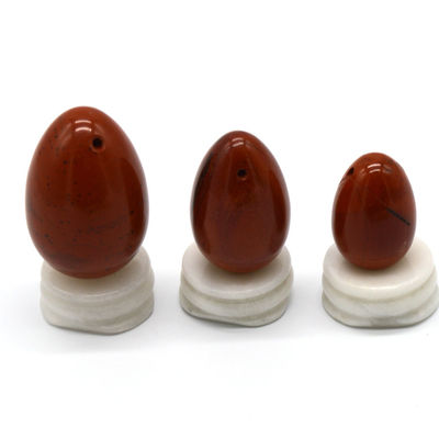 Rode jaspis gesneden gegraveerde jade eieren natuurlijke Yoni eieren set voor de fysiologische gezondheid van vrouwen OEM goedgekeurd