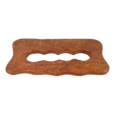 Natuurlijke rode Bian Stone Scraping Board Volle lichaamsmassage Gua Sha Tool voor handmatige lichaamsspier ontspanning en stressverlichting