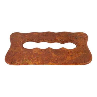 Natuurlijke rode Bian Stone Scraping Board Volle lichaamsmassage Gua Sha Tool voor handmatige lichaamsspier ontspanning en stressverlichting
