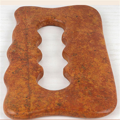 Natuurlijke rode Bian Stone Scraping Board Volle lichaamsmassage Gua Sha Tool voor handmatige lichaamsspier ontspanning en stressverlichting