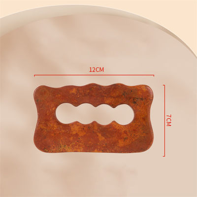 Natuurlijke rode Bian Stone Scraping Board Volle lichaamsmassage Gua Sha Tool voor handmatige lichaamsspier ontspanning en stressverlichting
