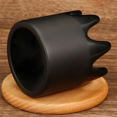 6*6*6.1cm Natuurlijke zwarte Bian Steen Gua Sha Schrapen Massageur Jade Steen Guasha Scalp Kam Hoofdmassage Meridian Dredging Kam