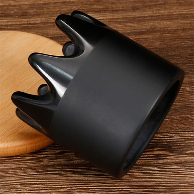 6*6*6.1cm Natuurlijke zwarte Bian Steen Gua Sha Schrapen Massageur Jade Steen Guasha Scalp Kam Hoofdmassage Meridian Dredging Kam