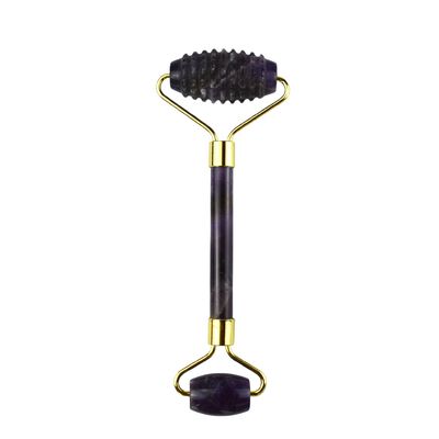 Gezichtsmassageapparatuur Paarse Amethyst Gua Sha Jade Roller voor de nek Roller Guasha Massage Tool Aanpassing in doos Verpakking
