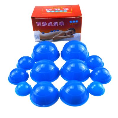 Silikon zuigbeker set serie 12 stuks Gezicht Guasha Rimpelverwijdering Huidverzorging Spa Schoonheidstherapie bekers voor lichaamsspieren