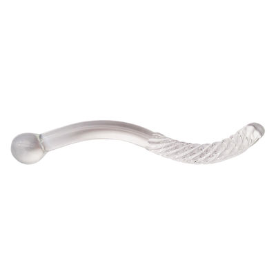 Gesneden techniek 250 mm kristalglas dildo massagestok voor vrouwen Yoni wand stick Feng Shui stijl aangepast logo