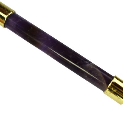 Gezichtsmassageapparatuur Paarse Amethyst Gua Sha Jade Roller voor de nek Roller Guasha Massage Tool Aanpassing in doos Verpakking