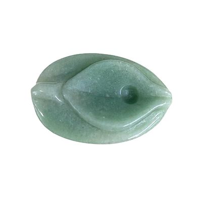 Jade Vagina Carving Craft Groen Natuurlijke Genezing Fluoriet Spiritualiteit Reiki Vrouwen Bloem Figuur voor Producten