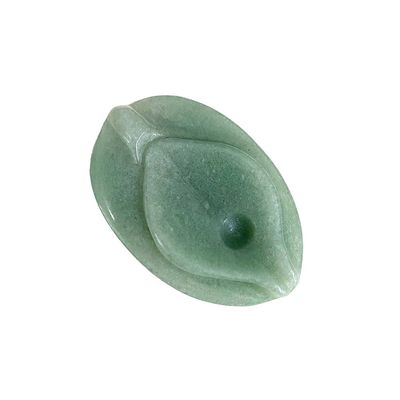 Jade Vagina Carving Craft Groen Natuurlijke Genezing Fluoriet Spiritualiteit Reiki Vrouwen Bloem Figuur voor Producten