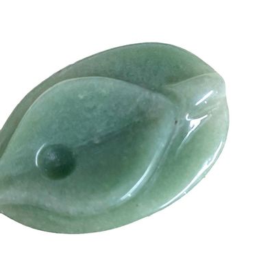 Jade Vagina Carving Craft Groen Natuurlijke Genezing Fluoriet Spiritualiteit Reiki Vrouwen Bloem Figuur voor Producten