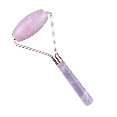 Natural Rose Quartz Face Guasha Massage Roller Gua Sha Jade Roller Voor Gezicht Anti-Aging Therapie Roze kleur Gezichtsmassageur