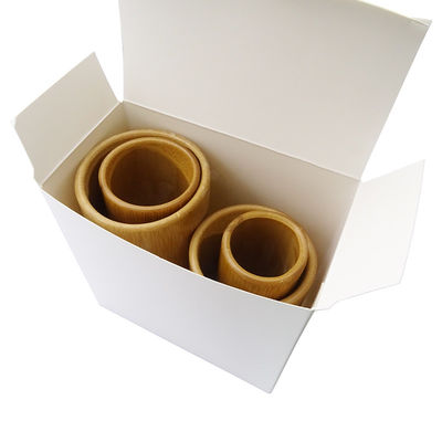 Bruine bamboe-cupping therapie set voor myofasciale ontspanningsmassage en spanningsverlichting