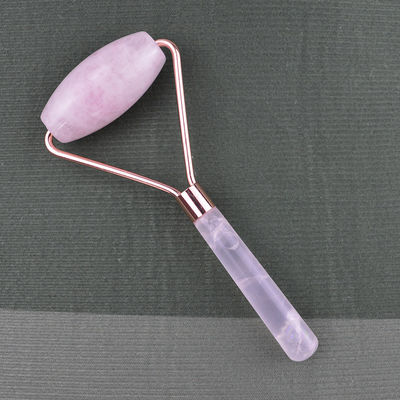 Gezichtsmassage 2024 Populaire natuurlijke roze kwarts gezichtsroller 100% natuurlijke kristalmassage voor gezichts-oogmassage producten schoonheidstools