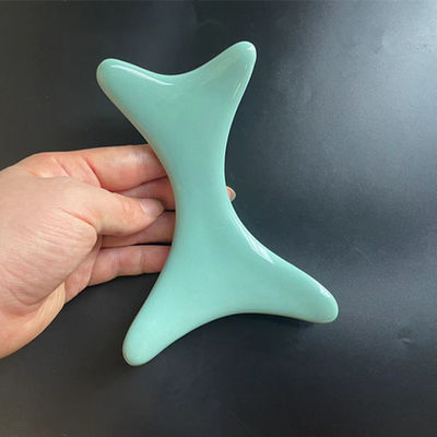 Keramische body gua sha schraapplaat voor lymfatische drainage en aangepast logo beschikbaar