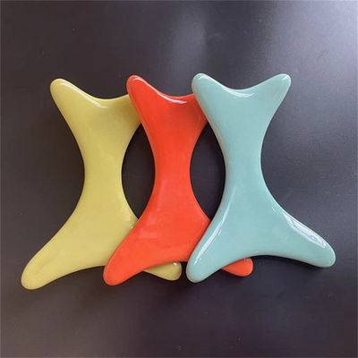 Keramische body gua sha schraapplaat voor lymfatische drainage en aangepast logo beschikbaar