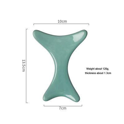 Keramische body gua sha schraapplaat voor lymfatische drainage en aangepast logo beschikbaar