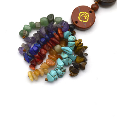 7 Chakra Stones Healing Crystal Palm Pocket Stone Reiki Balancing Pendant voor evenwicht en harmonie