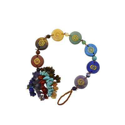 7 Chakra Stones Healing Crystal Palm Pocket Stone Reiki Balancing Pendant voor evenwicht en harmonie