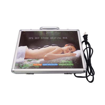 16 stuks Spa Hot Stone Massage Set Met Verwarming Kit Basalt Verwarming Massage Stone Set Zwart Met Aluminium Verwarming Box