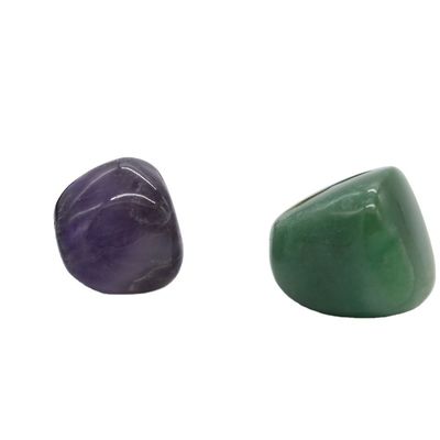 Gravure Carving Type Mix Gems Natural Tumbled Stones voor Purple Healing Reiki Crystal Juwelen maken en huisversiering