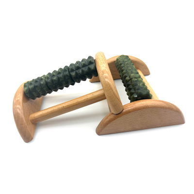 Aanpasbare beukhoutbeugel Jade voetmassageur 14*12,8*5,2cm Xiuyan Jade Massage Roller Draagbare Zool Massage Tool