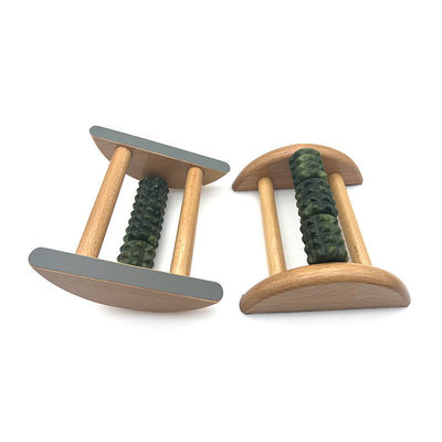 Aanpasbare beukhoutbeugel Jade voetmassageur 14*12,8*5,2cm Xiuyan Jade Massage Roller Draagbare Zool Massage Tool