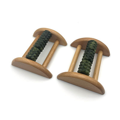 Aanpasbare beukhoutbeugel Jade voetmassageur 14*12,8*5,2cm Xiuyan Jade Massage Roller Draagbare Zool Massage Tool
