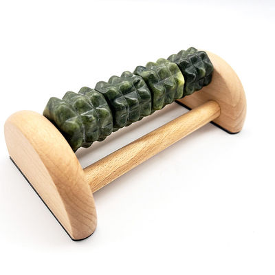 Aanpasbare beukhoutbeugel Jade voetmassageur 14*12,8*5,2cm Xiuyan Jade Massage Roller Draagbare Zool Massage Tool