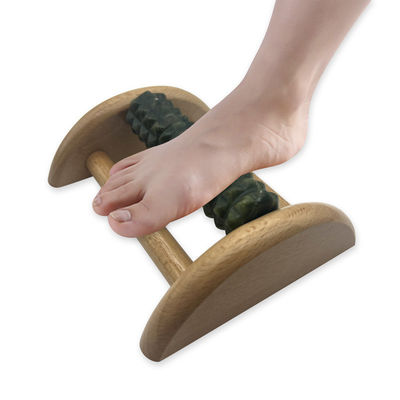 Aanpasbare beukhoutbeugel Jade voetmassageur 14*12,8*5,2cm Xiuyan Jade Massage Roller Draagbare Zool Massage Tool