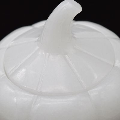 Gepolijst witte jade thee top sculpture ambacht in Chinese stijl voor high class home decor