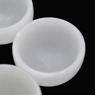 Gepolijst witte jade thee top sculpture ambacht in Chinese stijl voor high class home decor