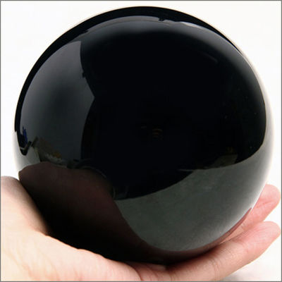 Natuurlijke zwarte Obsidian Sphere Geneessteen met Ball Globe Eigenschappen Grote Kristallen Bol