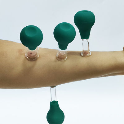 Oog PVC glas Mini Cupping Set 4 stukjes Massage Vacuum Zuig voor lichaam Gezicht Massager
