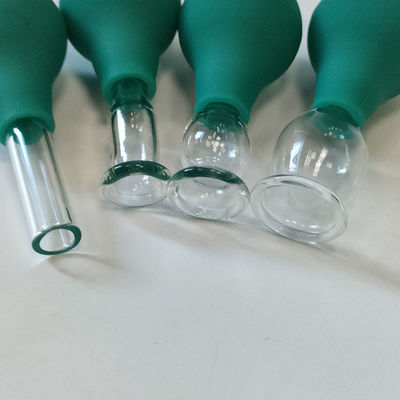 Oog PVC glas Mini Cupping Set 4 stukjes Massage Vacuum Zuig voor lichaam Gezicht Massager