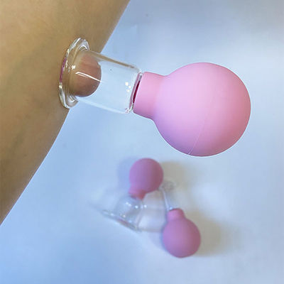 15/25/35/55mm 4 stukken Silicone glas gezichtszuigbeker voor vacuümzuigmassage op ogen Gezicht en lichaam