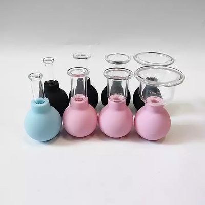15/25/35/55mm 4 stukken Silicone glas gezichtszuigbeker voor vacuümzuigmassage op ogen Gezicht en lichaam