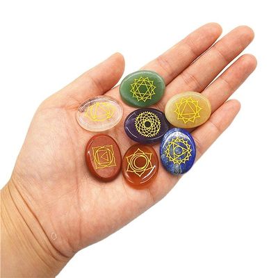 7 Chakra Steen sets Reiki Kristallen Chakra Stones voor Healing Support Custom Size OEM