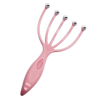 Blauw/roze Vijf klauw hoofdmassageur Stalen bal voor hoofdhuid ontspanning massagetools 100g hoofdpijnverlichting Meridian Dredging Tools