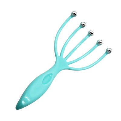 Blauw/roze Vijf klauw hoofdmassageur Stalen bal voor hoofdhuid ontspanning massagetools 100g hoofdpijnverlichting Meridian Dredging Tools