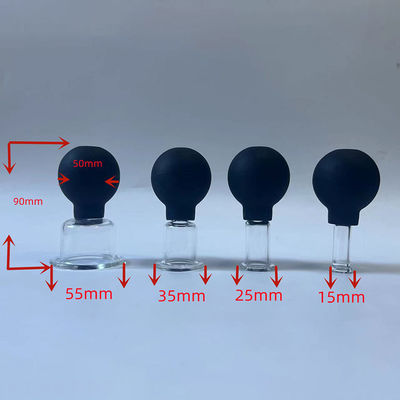 Set van 4 Medical Therapy Cups Silicone Vacuum Cupping Glasses voor anti cellulitis en gezichtsmassage
