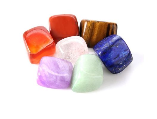 2023 Natural Crystal Healing Stone Engrave Chakra Sets met religieuze stijl India Regionaal kenmerk
