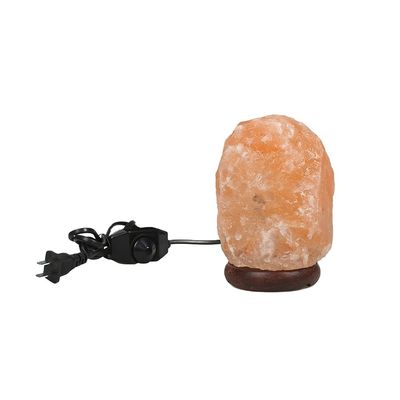USB aanpasbare solide houtbasis Himalaya zoutlamp met gesneden kristal en kristal gesneden type
