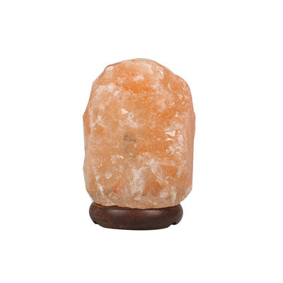 USB aanpasbare solide houtbasis Himalaya zoutlamp met gesneden kristal en kristal gesneden type