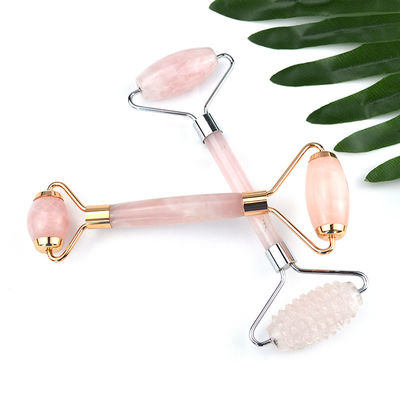 2024 Natural Rose Quartz Facial Roller Guasha Crystal Massager voor gezichts- en oogmassage Schoonheidsproducten